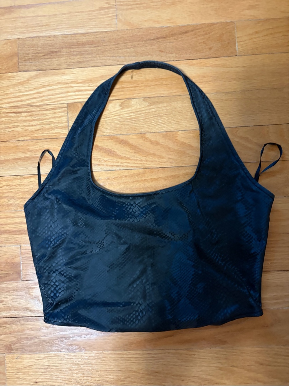 Black Snakeskin Women’s halter top